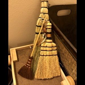 Japanese style hand hand straw brooms/brushes(3)